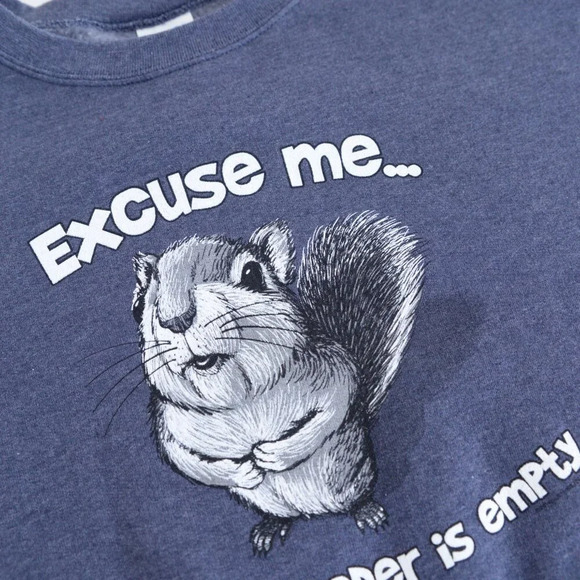 Port & Company Chipmunk Comedy FGrey Crew Neck Cotton Sweater XL - Picture 10 of 11